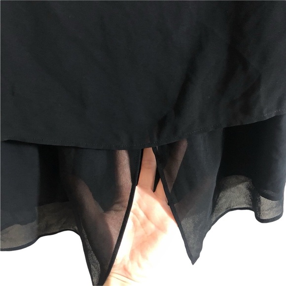 Kenneth Cole Size SMALL Chiffon Wrap Blouse Zippered Sleeveless - Picture 3 of 5